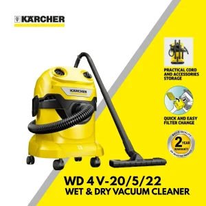 Karcher WD 4 V-20/5/22 Wet and Dry Vacuum Cleaner